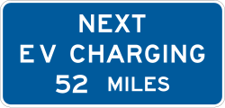 Next electric vehicle charging station at specified distance