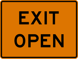 The exit is open and available for use