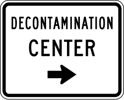 Emergency decontamination center location