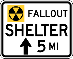 Fallout shelter location for nuclear emergencies