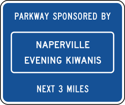 Acknowledgement sign for project or funding recognition