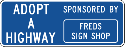 Third style acknowledgement sign for project or funding recognition