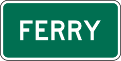 Ferry plaque for use with other transportation signs