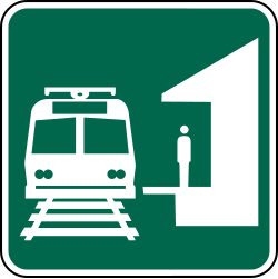 Light rail station location or direction