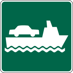 Vehicle ferry terminal location or direction