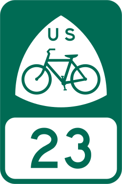 U.S. bicycle route marker for national bicycle routes