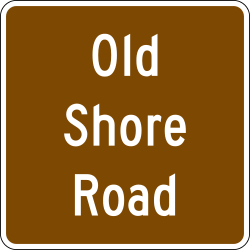 Byway identification marker for named scenic routes