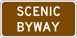 Scenic byway plaque for use with route markers