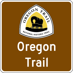 National Historic Trail identification marker for federally designated historic trails