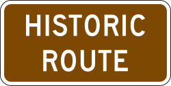 Historic Route plaque for National Historic Trail markers