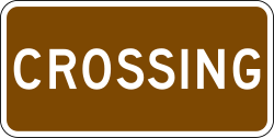 Crossing plaque for National Historic Trail markers