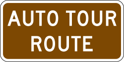 Auto Tour Route plaque for National Historic Trail markers