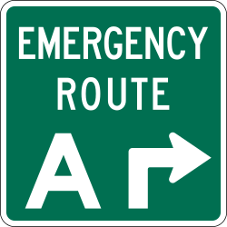 Emergency route marker for disaster or emergency routing