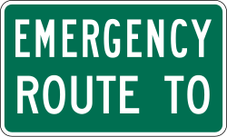 Emergency route to plaque for directional guidance