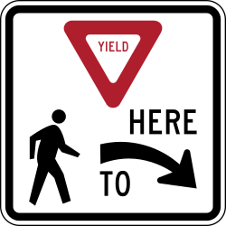 Drivers must yield to pedestrians on the right side