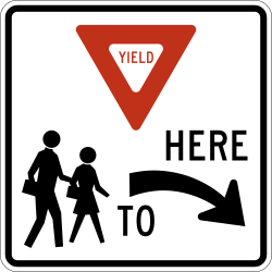Drivers must yield at a school crossing on the right side