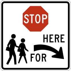 Drivers must stop at a school crossing on the right side