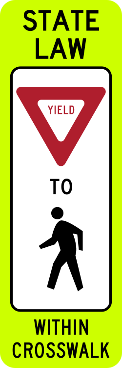 In-street pedestrian crossing location