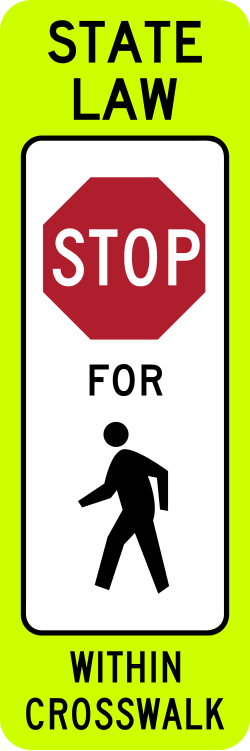 Alternative design for in-street pedestrian crossing location