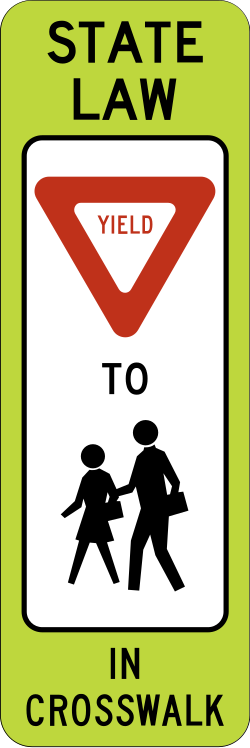 In-street school crossing location