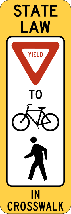 In-street trail crossing location