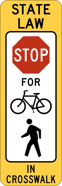 Alternative design for in-street trail crossing location