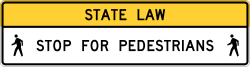 Alternative overhead sign design for pedestrian crossing