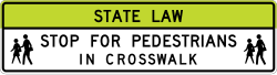 Alternative overhead sign design for school crossing