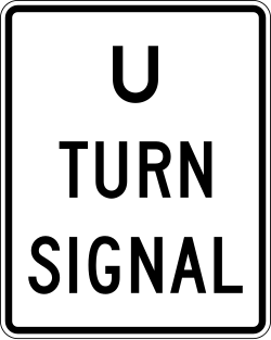 U-turn signal control
