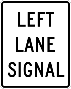 Left lane signal control