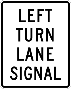 Left turn lane signal control