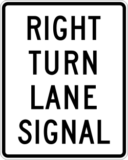 Right turn lane signal control