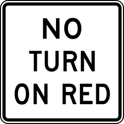 Alternative design prohibiting turns on red signal