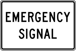 Emergency signal operation
