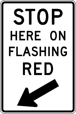 To stop when signal flashes red