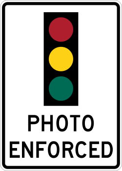 Traffic signal violations are photo enforced
