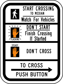 Additional variation of crosswalk signal instructions