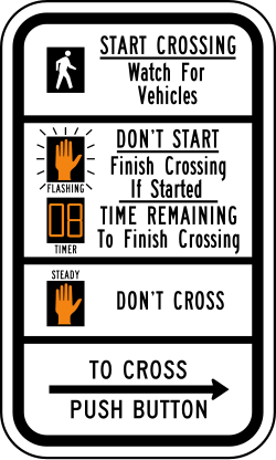 Another variation of crosswalk signal instructions