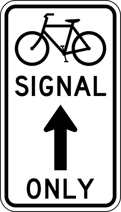 Mandatory through movement for bicycle signal