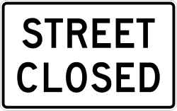 The street is completely closed to all traffic