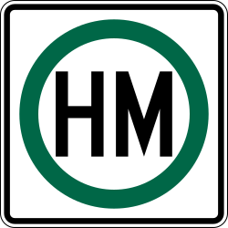 Designated route for vehicles carrying hazardous materials