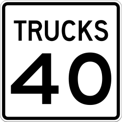 Specific speed limit for trucks only