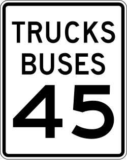 Specific speed limit for both trucks and buses