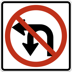 No U-turn and no left turn