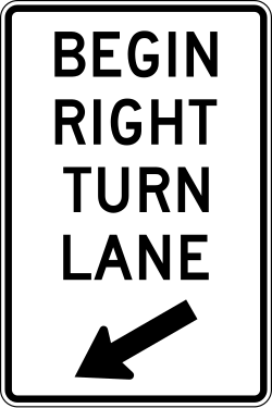 A right-turn lane begins here