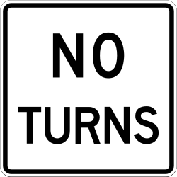 No turns — you must continue straight through