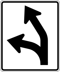 Left-turn movements permitted from this lane