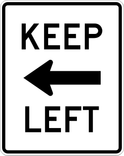 Alternative version directing traffic to keep to the left side