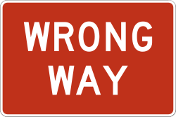 Traffic is traveling in the wrong direction