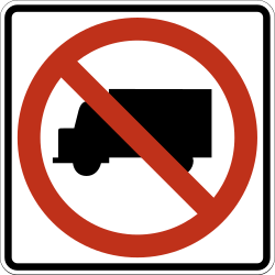 Prohibits truck traffic